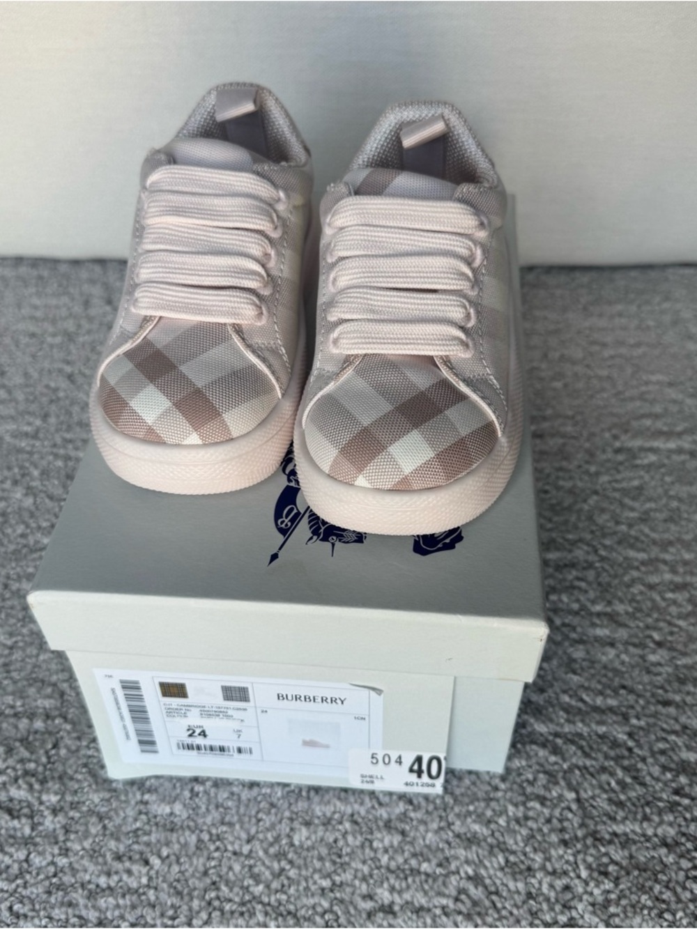 Burberry Girl's Cambridge Check Sneakers, Toddlers/Kids
